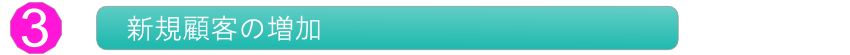 新規顧客の増加